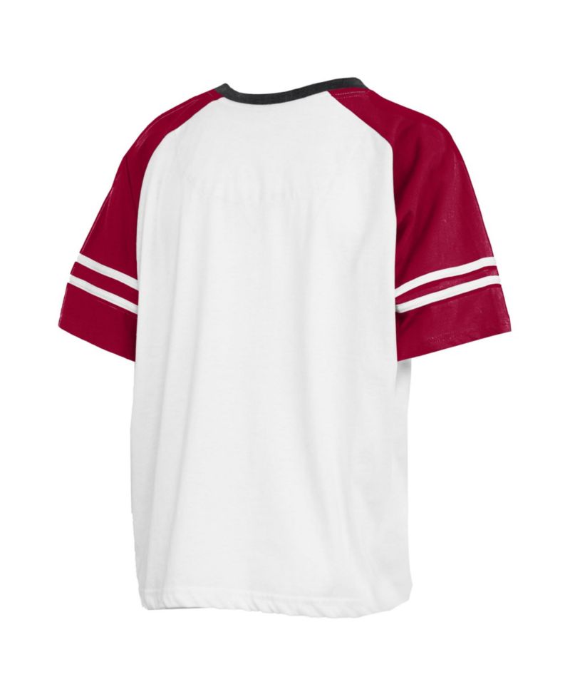 Women's White Indiana Hoosiers Sky Colorblock T-Shirt