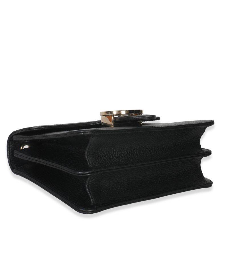 Black Dollar Calfskin Interlocking G Small Bag