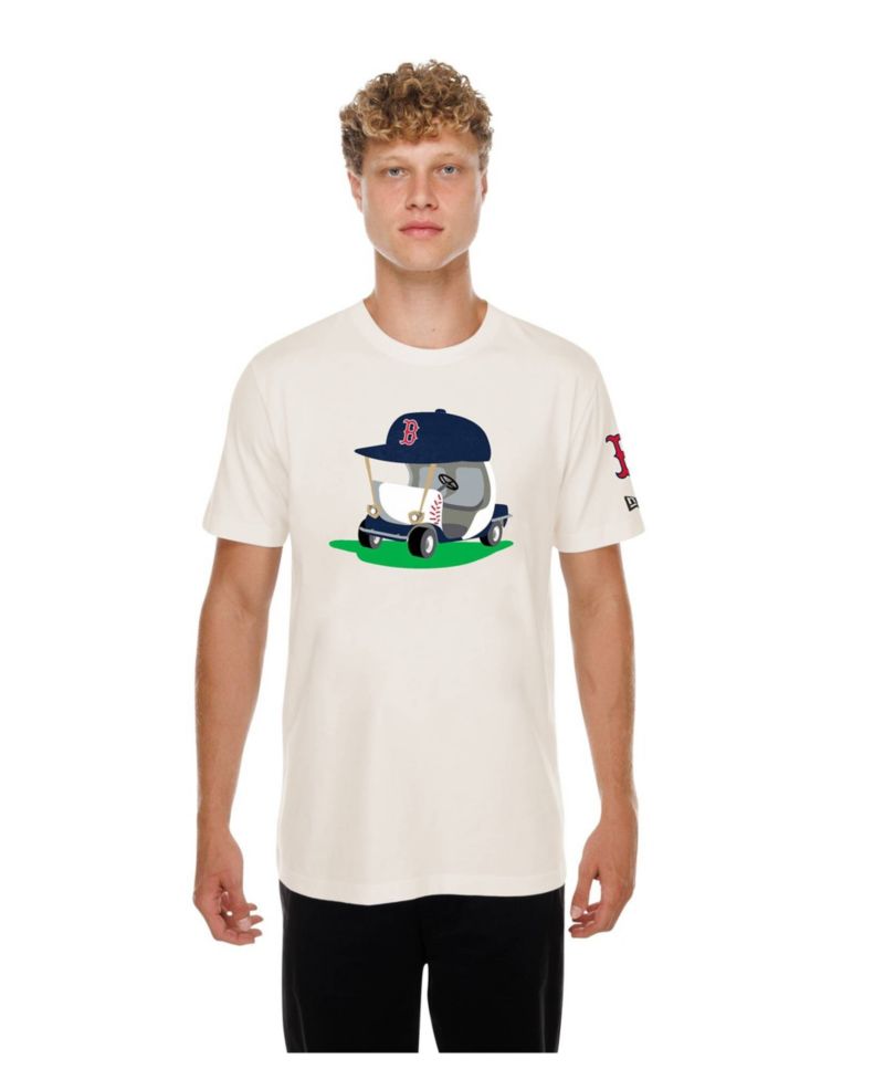 Men's Natural Boston Red Sox Golf Mascot T-Shirt