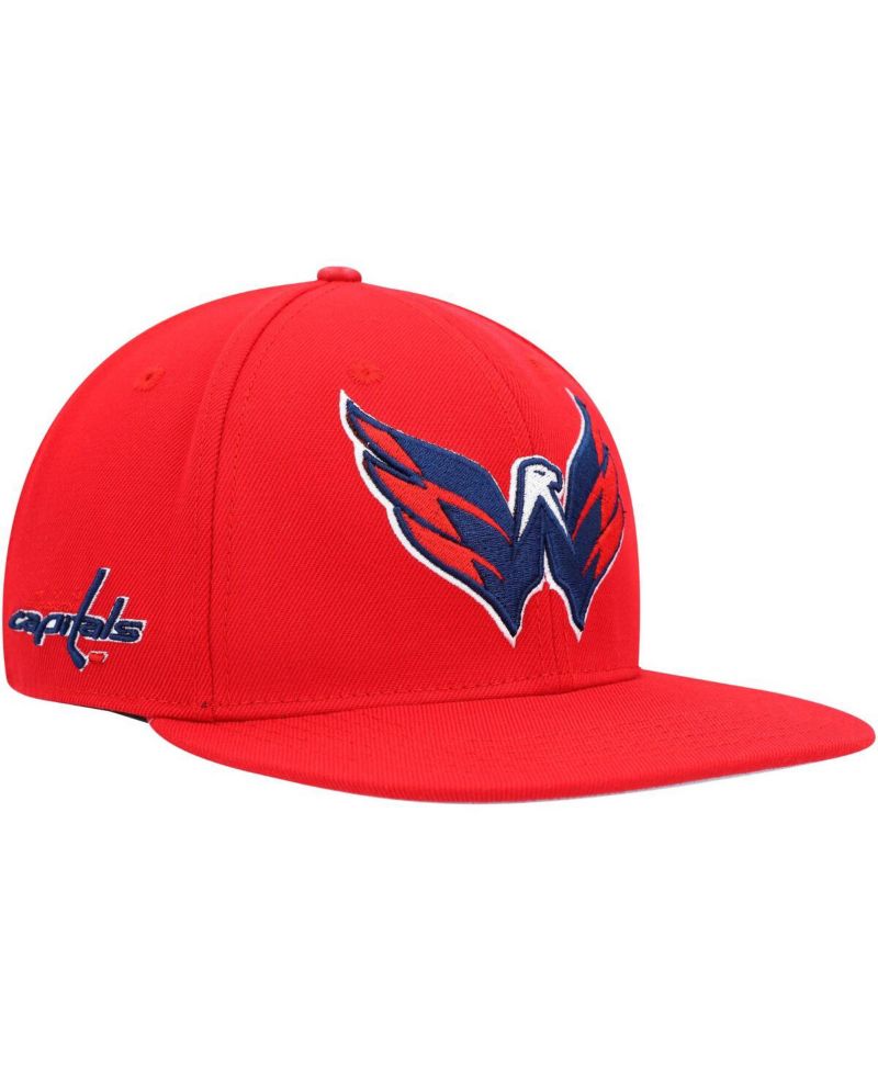Men's Red Washington Capitals Core Classic Logo Snapback Hat