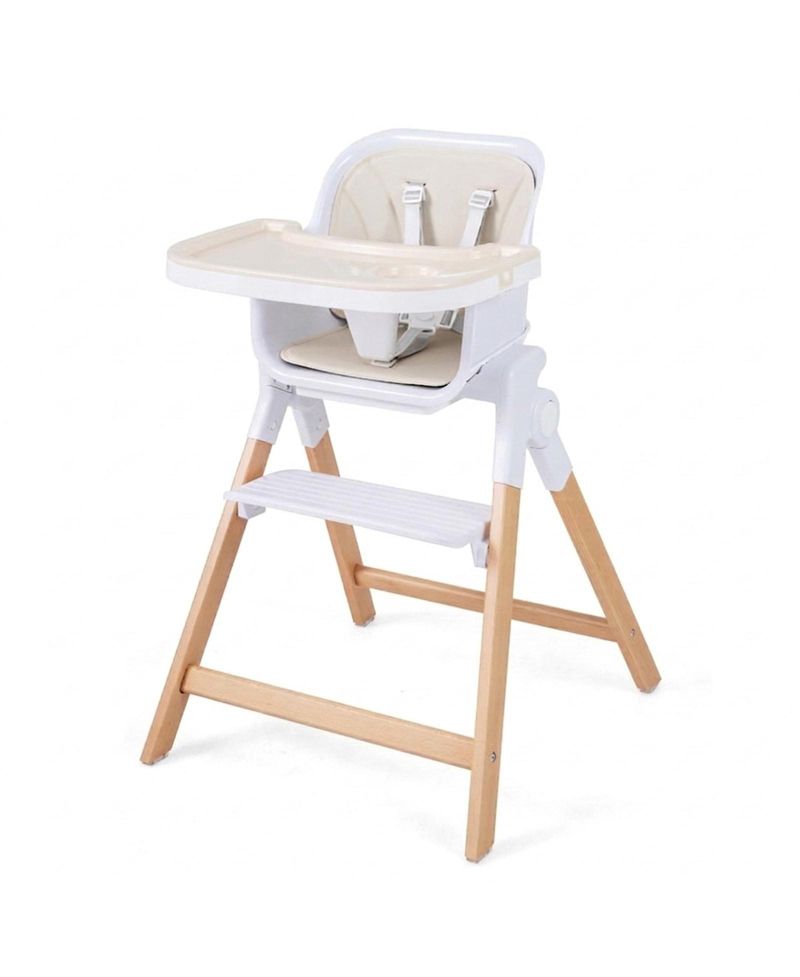 4-in-1 Convertible Baby High Chair with Detachable Double Trays