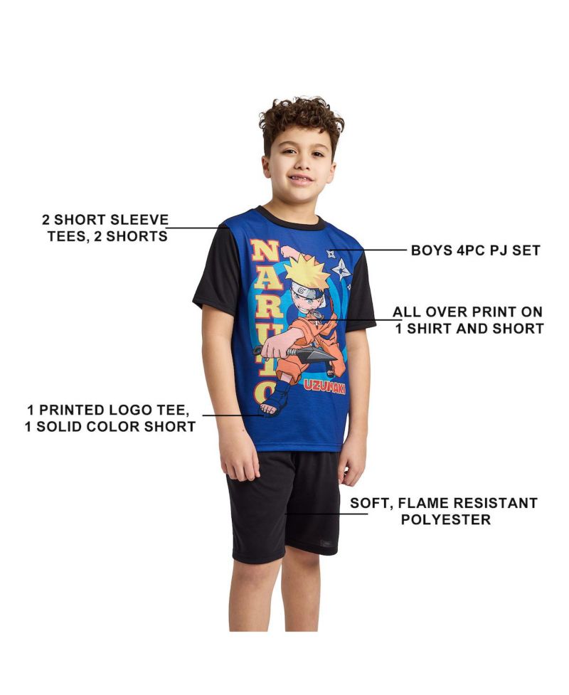Big Boys Uzumaki 4-Pack Pajama Set-14