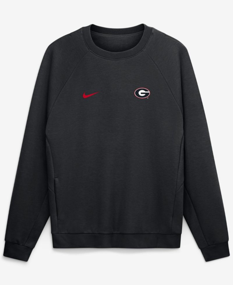 Men's Black Georgia Bulldogs Premium Performance Raglan Dri-FIT Sweatshirt