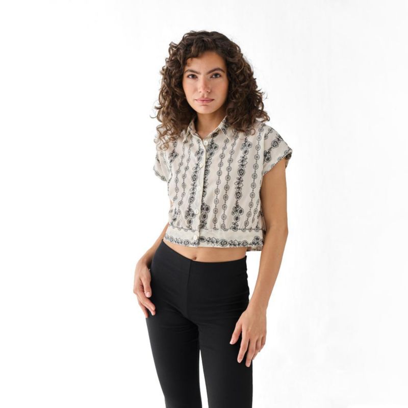 Women's Oversized Crop Shirt