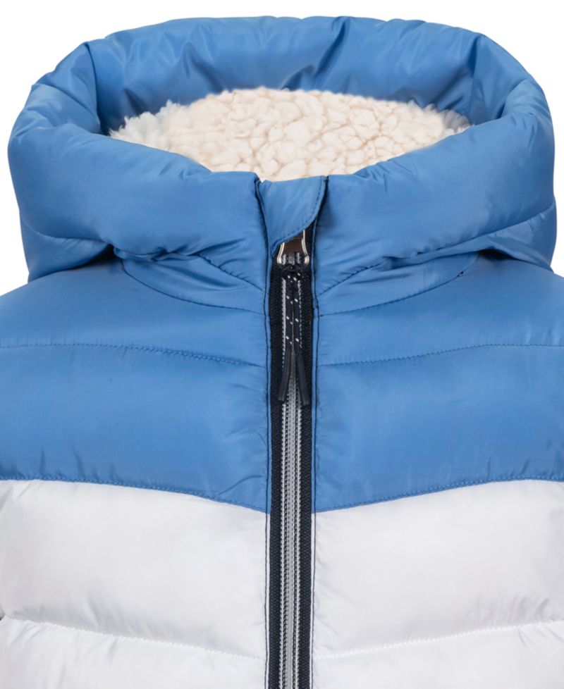 Baby Boys' Tricolor-Block Hooded Puffer Jacket