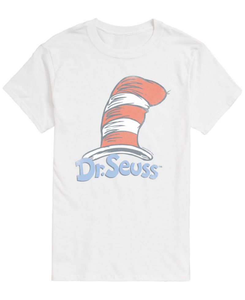 Men's Dr. Seuss Logo Vintage Faded Short-Sleeve Graphic T-Shirt