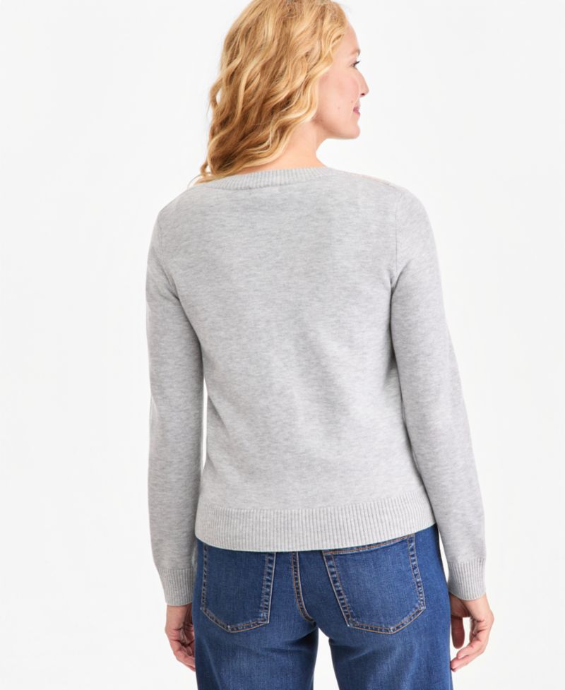 Women's Argyle Long-Sleeve Cardigan