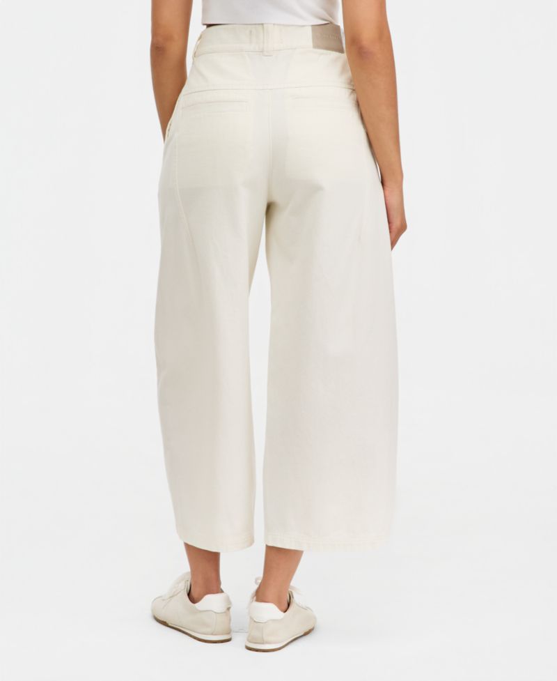 Women's We The Free Laydown High-Rise Barrel-Leg Chino Cotton Pants