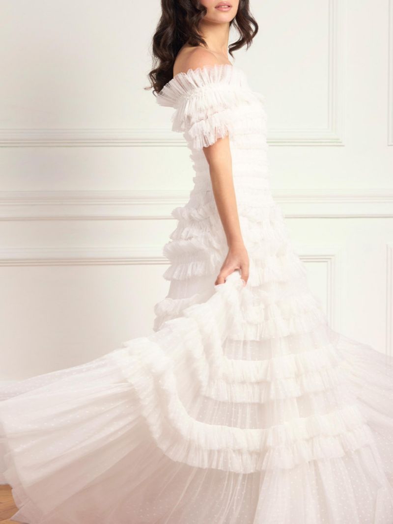 Women's Lisette Ruffle Off Shoulder Gown