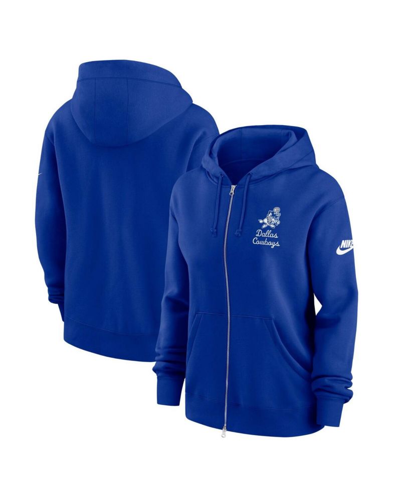 Women's Navy Dallas Cowboys Phoenix Rewind Full-Zip Hoodie