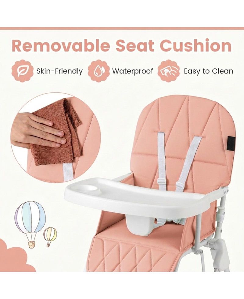 Foldable 5-Point Harness High Chair