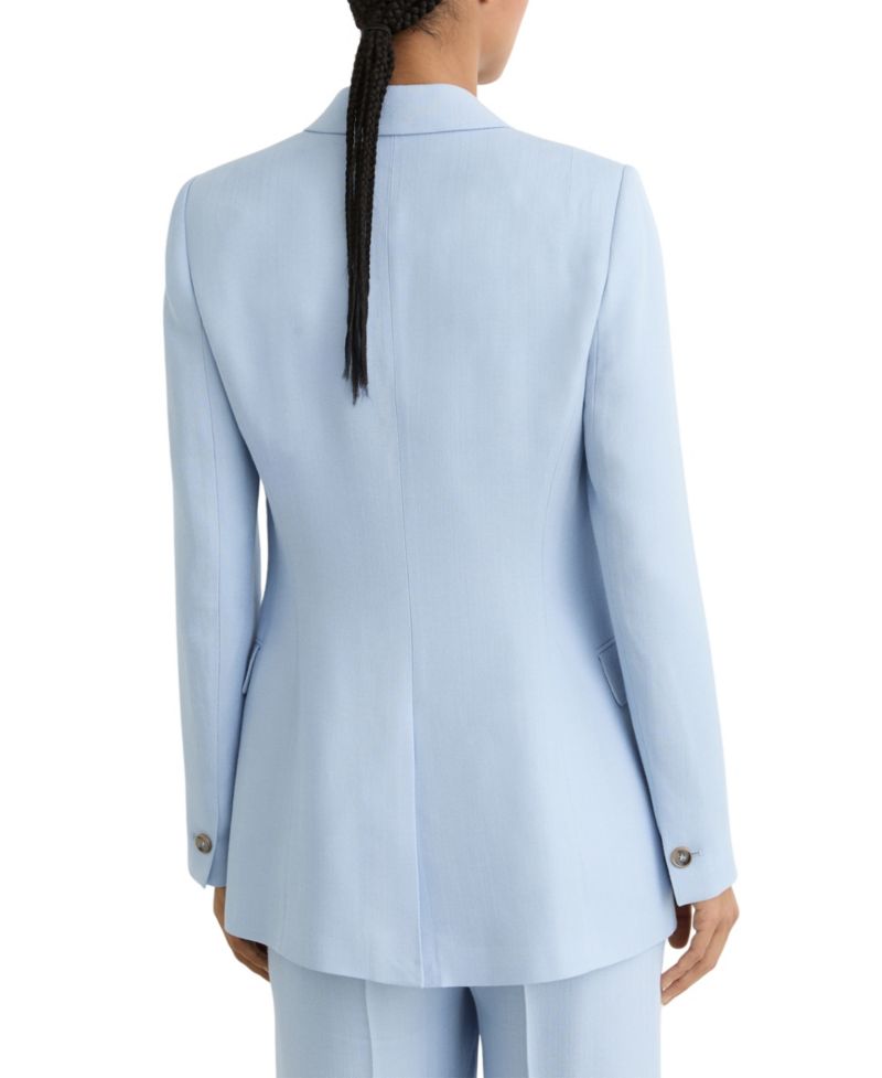 Women's Double-Breasted Peak-Lapel Suit Blazer