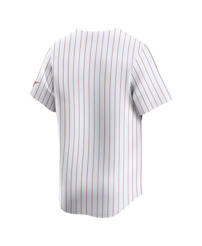 Men's White Pinstripe Texas Longhorns College Limited Baseball Jersey