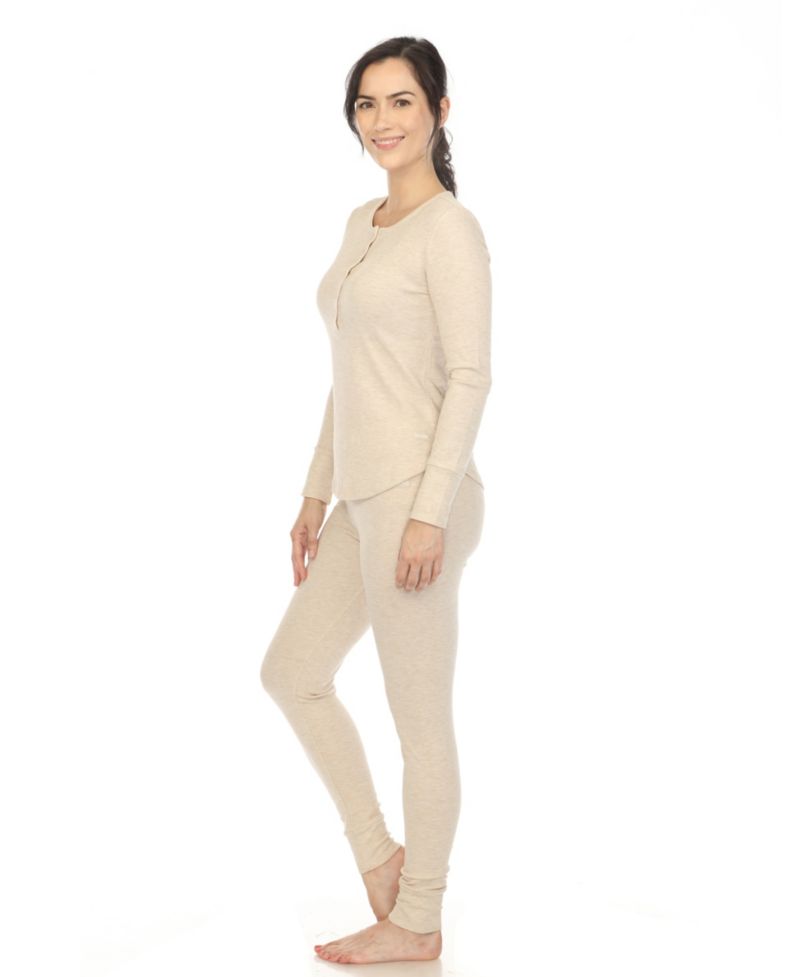 Women's Waffle Pajama Set