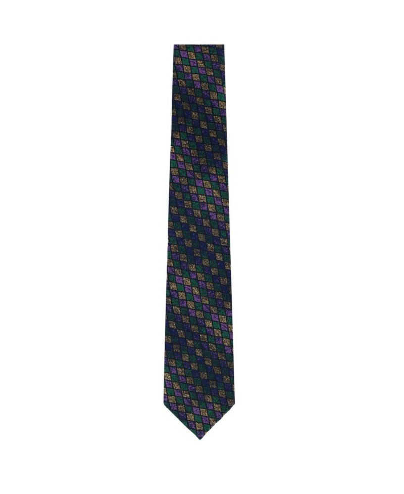 Men's Carnival Diamond Multi-Colored Novelty Silk Necktie