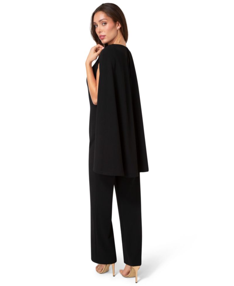Women's Cape V-Neck Sleeveless Jumpsuit
