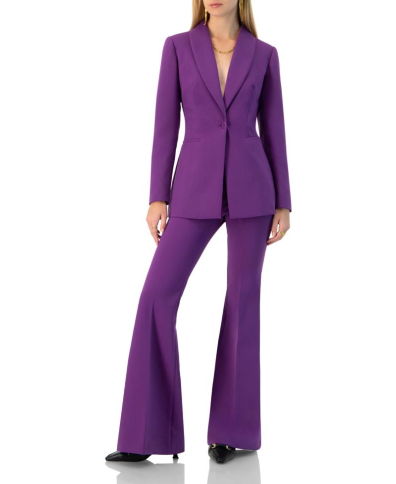 Women's Flared Pants with Back Pleats