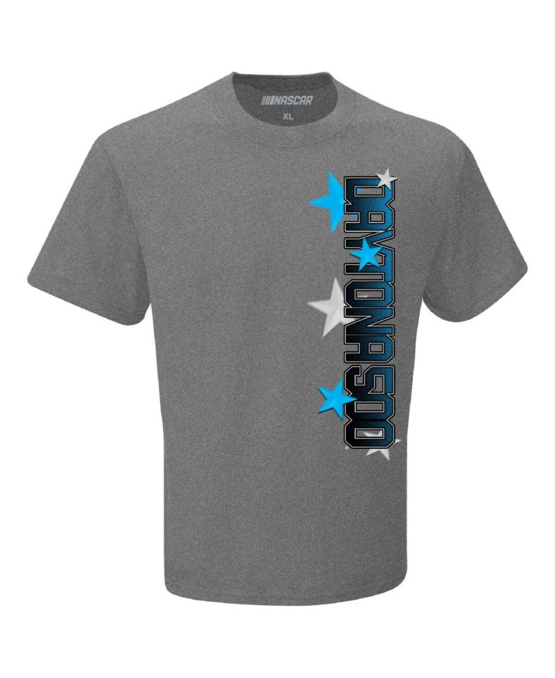 Men's Heather Charcoal Daytona International Speedway 2025 Daytona 500 Graphic T-Shirt