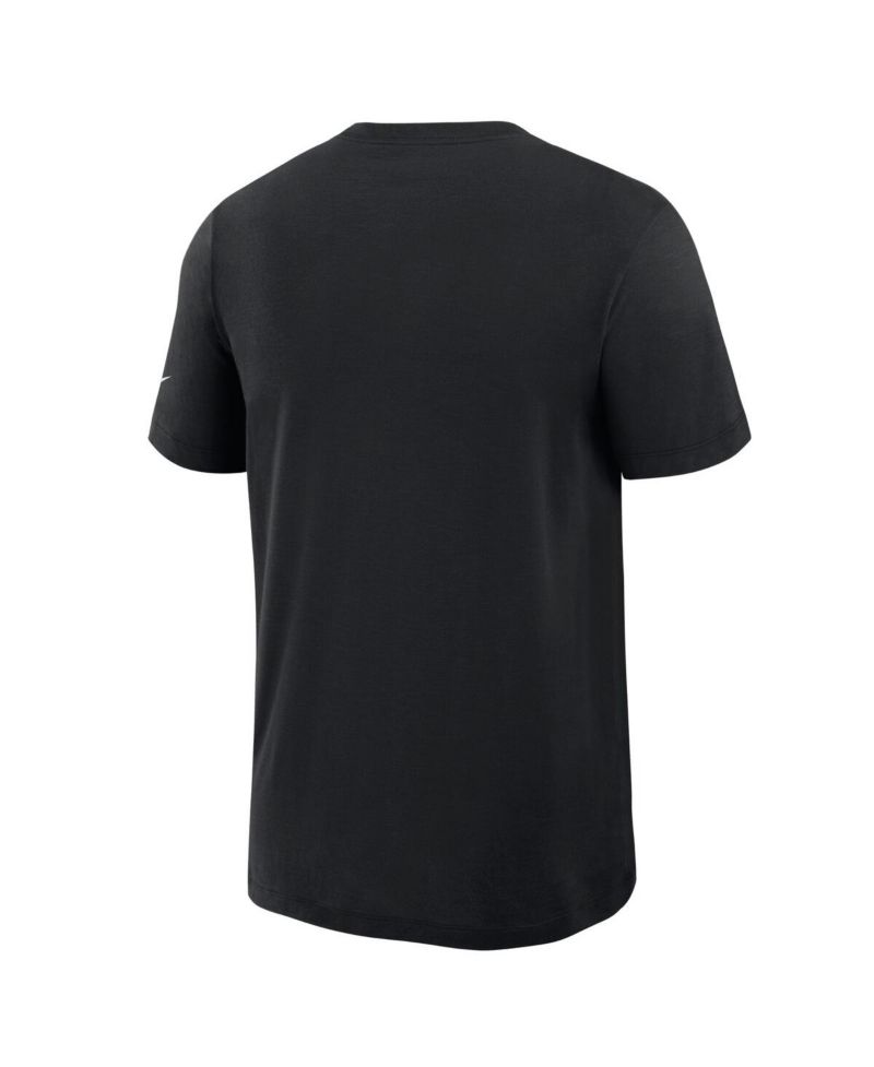 Men's Black Las Vegas Raiders Left End Run Slub Performance T-Shirt