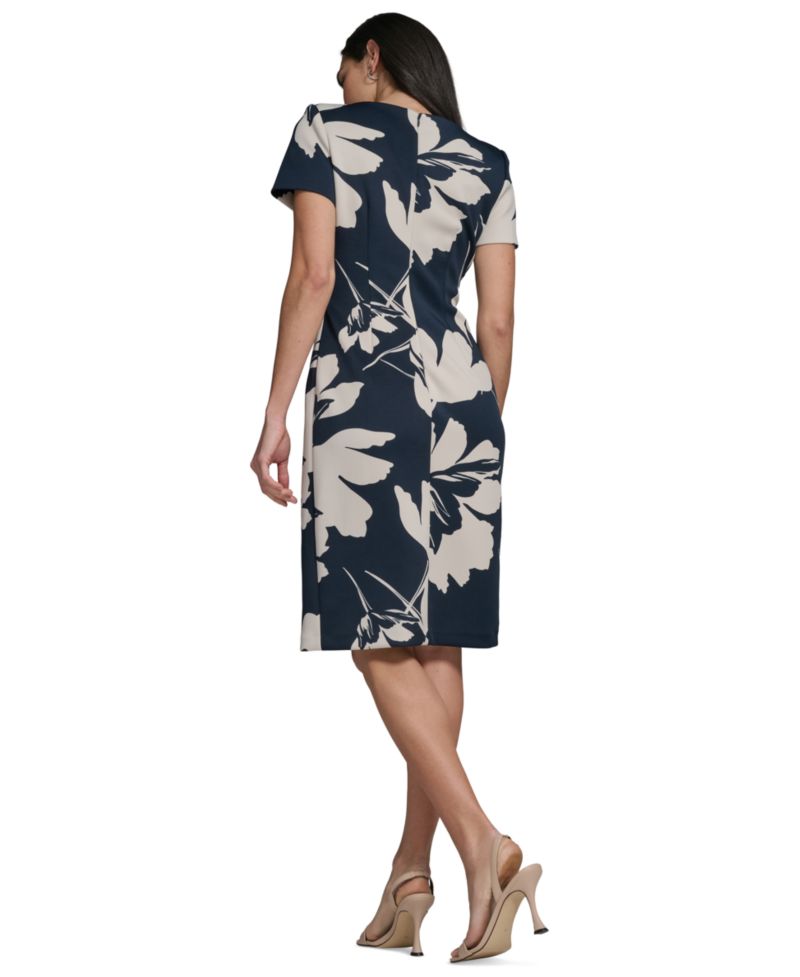 Women’s Square-Neck Sheath Midi Dress