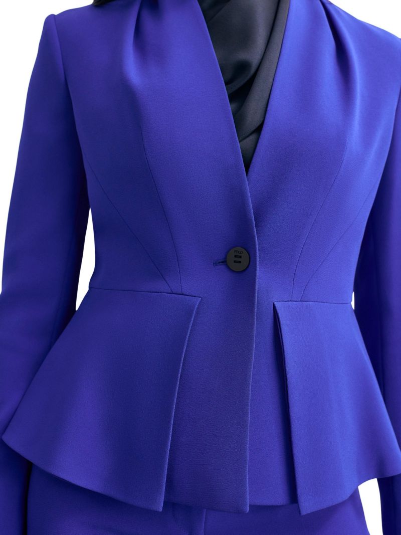 Women's Clifton Fitted Peplum Crepe Blazer