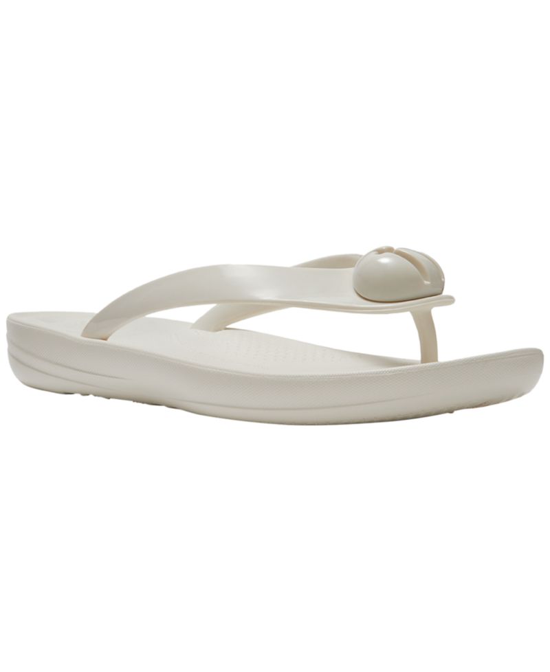 Women's Iqushion Glossy-Button Slip-On Sandals