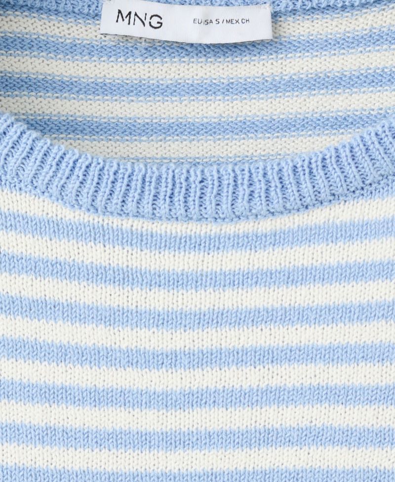 Women's Striped Short-Sleeved Sweater