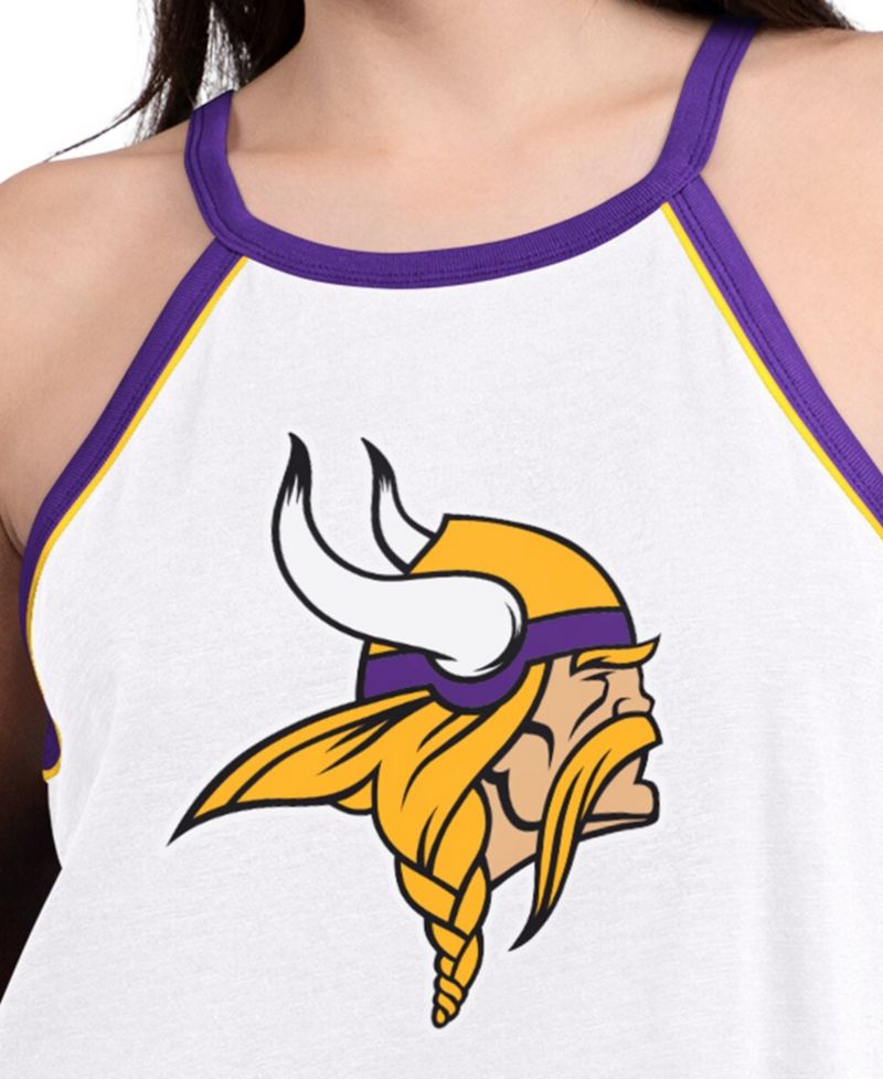 Women's White Minnesota Vikings Redemption Win Slub Tank Top
