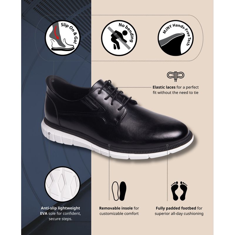Men's Cloud Street Hands-Free Slip On Lightweight Leather Oxfords