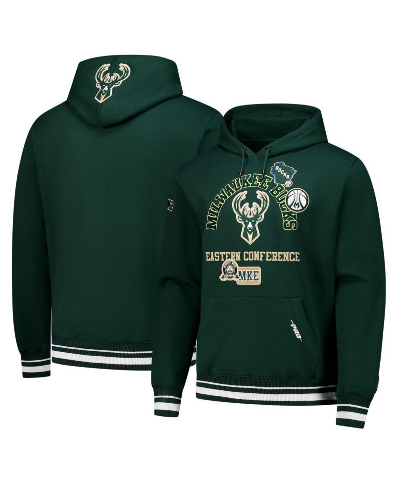 Men's Hunter Green Milwaukee Bucks Area Code Pullover Hoodie