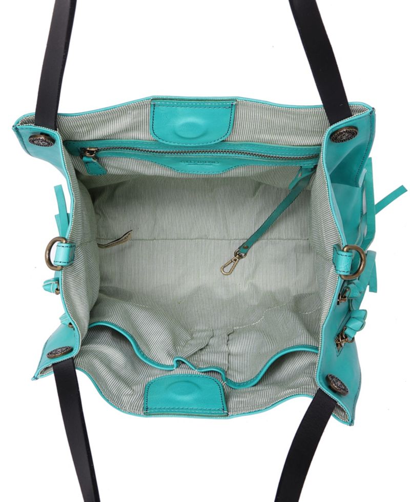 Daisy Large Leather Crossbody Tote Bag
