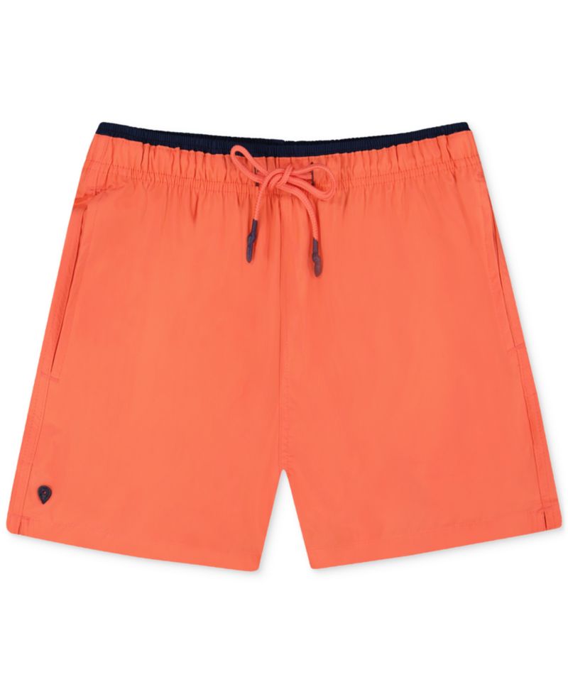 Men's Solid Woven Swim Trunks