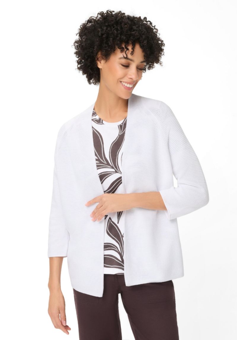 Women's Rib Knit Open Front Cardigan