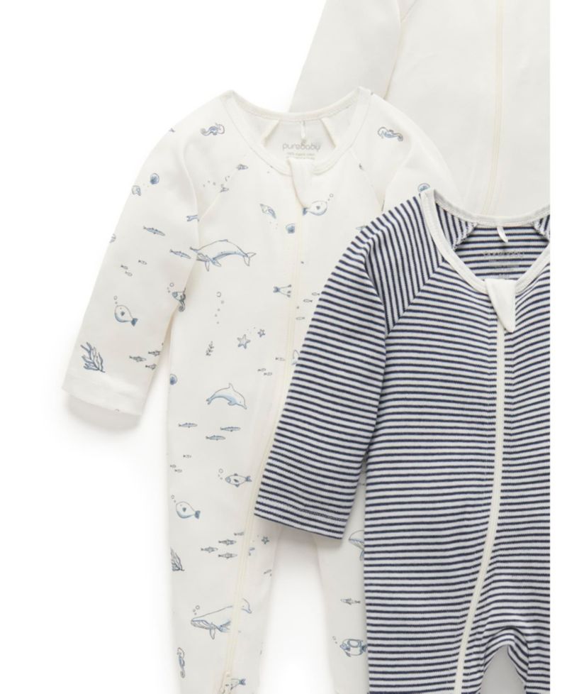 Baby Boys Zip Coverall 4 Pack