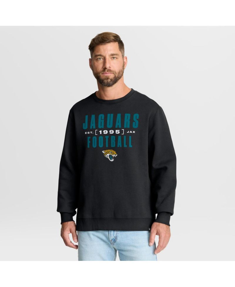 Men's Black Jacksonville Jaguars Powerful Throw Legacy Pullover Sweatshirt