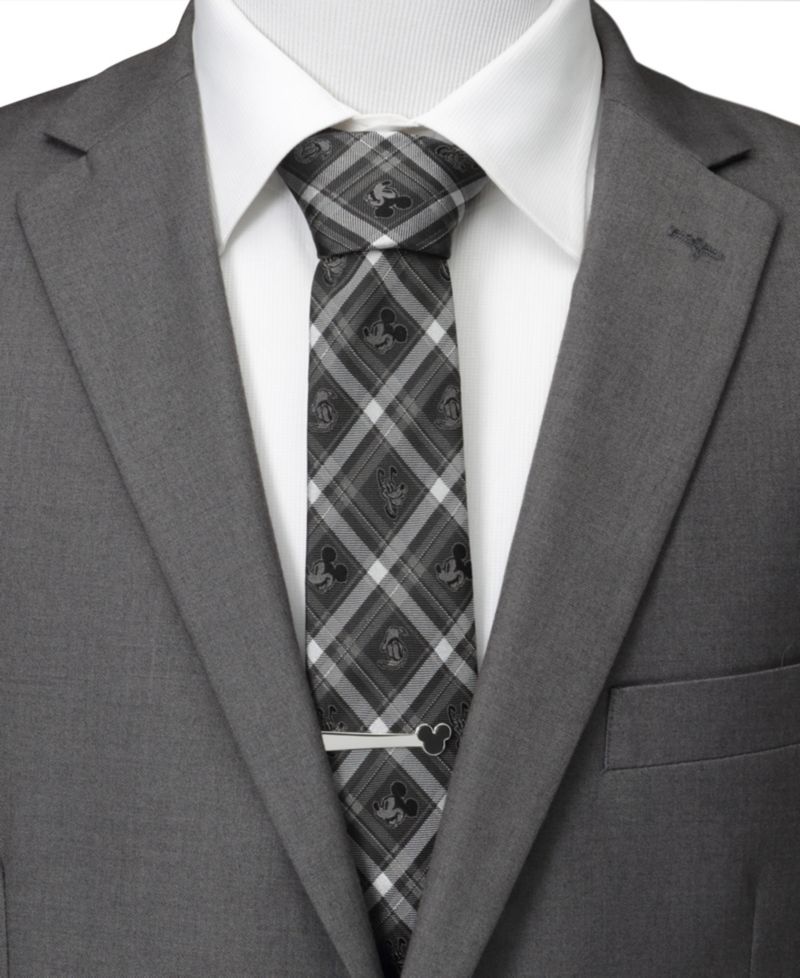 Men's Mickey and Friends Plaid Tie