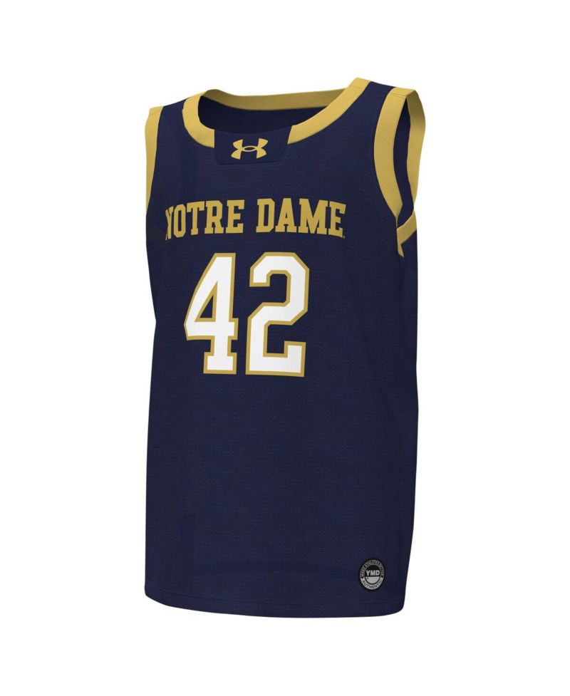 Big Boys #42 Navy Notre Dame Fighting Irish Replica Basketball Jersey