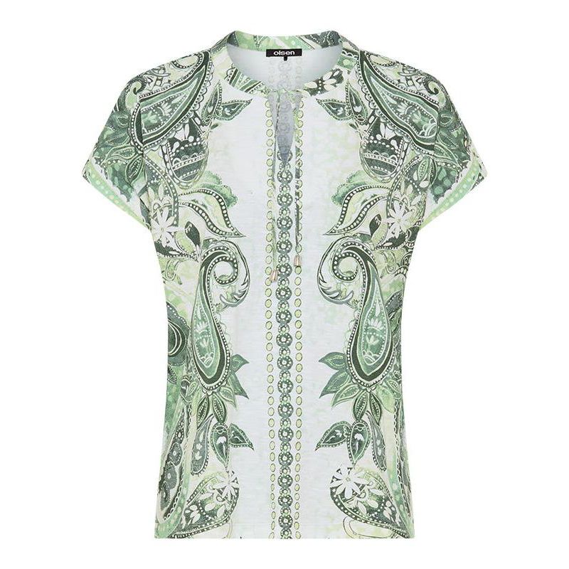 Women's Paisley Panneaux Print T-Shirt
