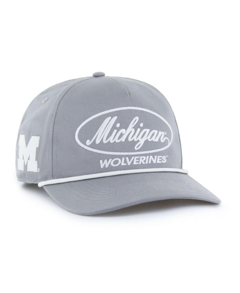 Men's Gray Michigan Wolverines Contemporary Basics Foundational Rope Hitch Adjustable Hat