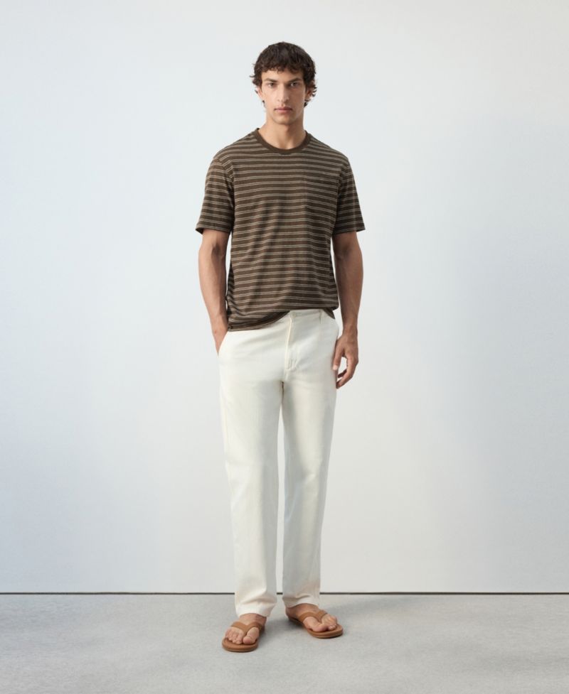 Men's Regular-Fit Cotton-Linen Blend T-Shirt