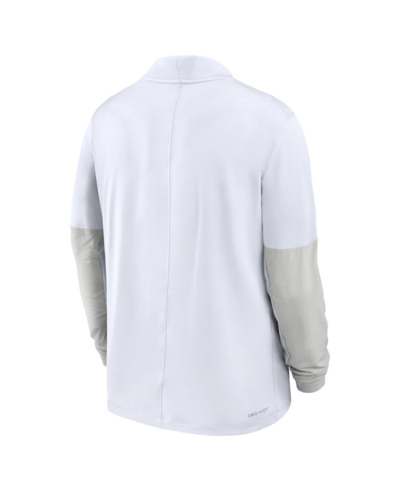 Men's White Texas Longhorns One Goal Performance Half-Zip Pullover Sweatshirt