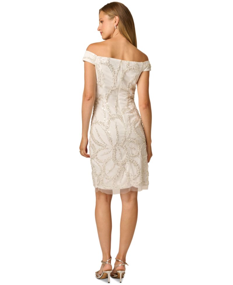 Women's Off-the-Shoulder Embroidered Dress