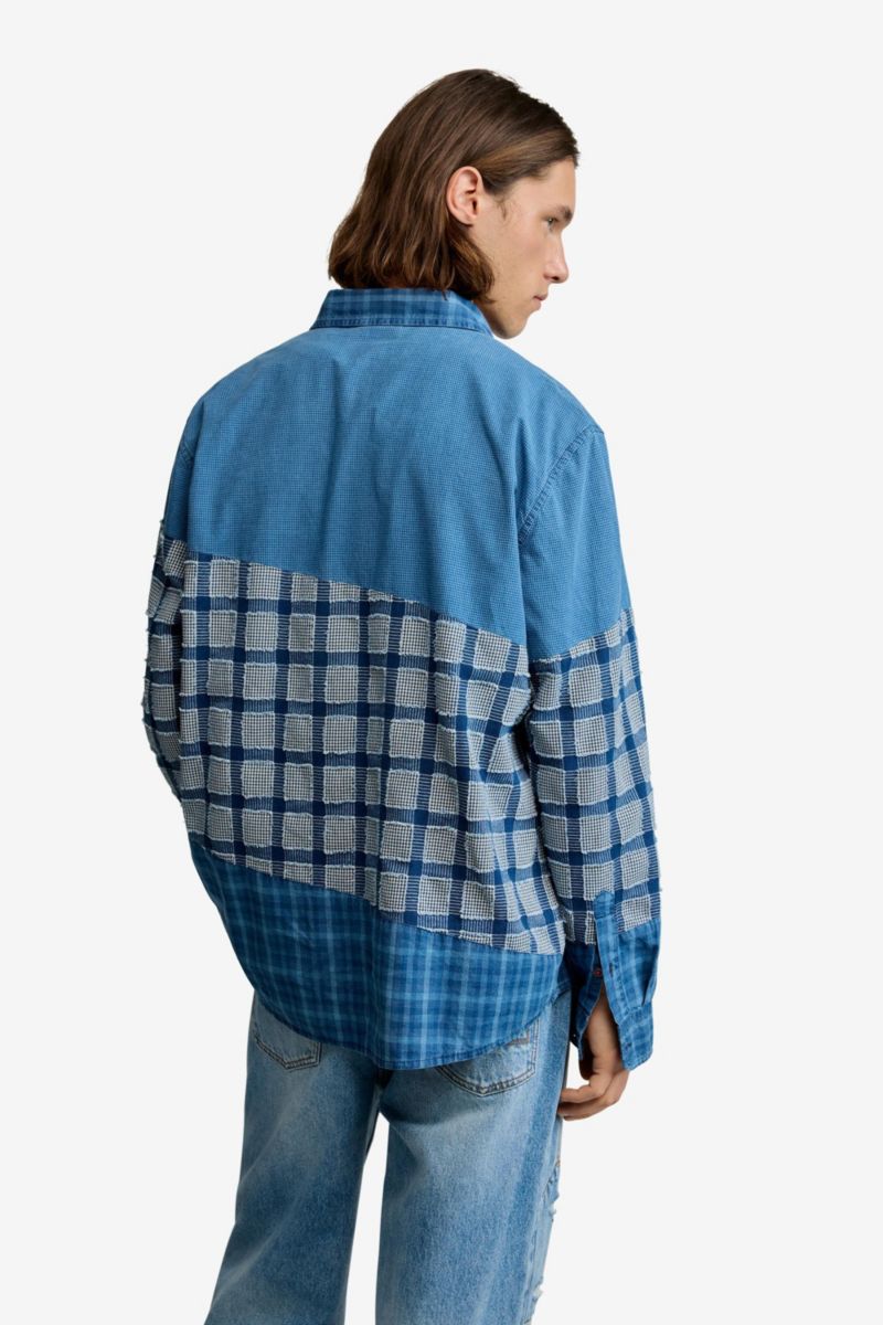 Men's Patch checks shirt