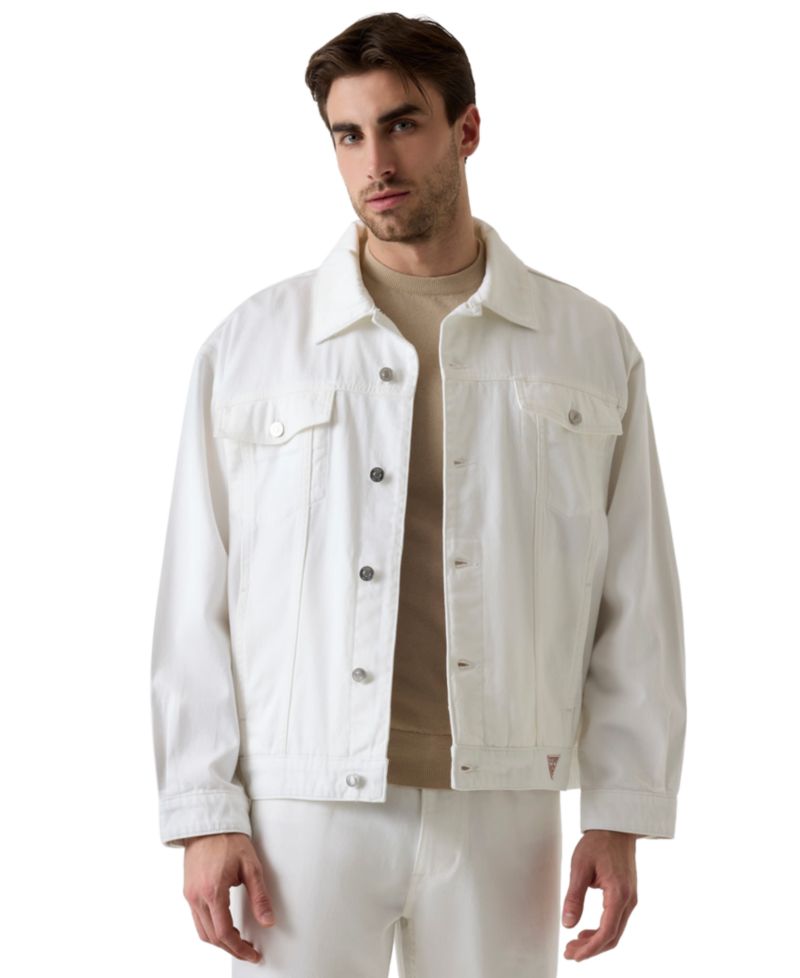 Men's Regular-Fit Spread Collar Trucker Jacket
