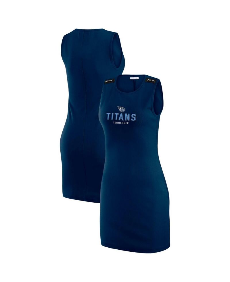 Women's x Gracie Hunt Navy Tennessee Titans Ribbed Tank Dress
