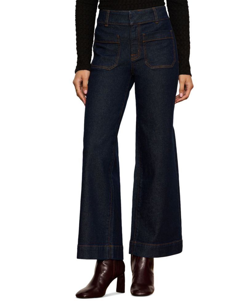 Petite Mid-Rise Wide-Leg Jeans