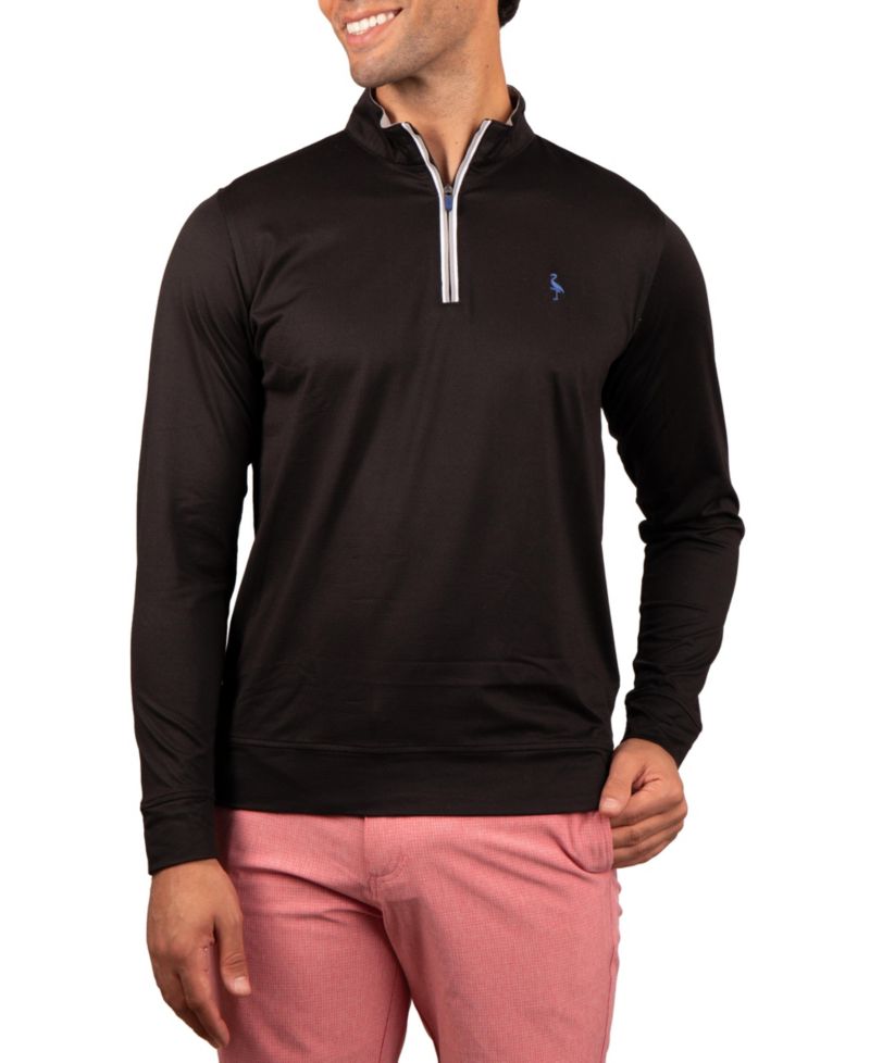 Men's Solid Mesh Quarter Zip
