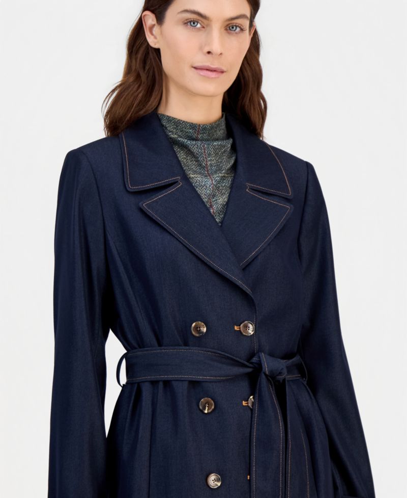 Women's Denim Trench Coat