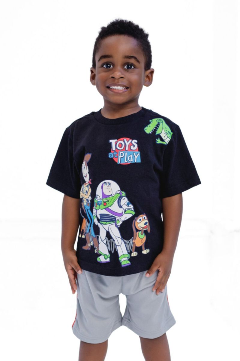 Toddler Boys Athletic 2-Piece T-Shirt and Mesh Shorts Set