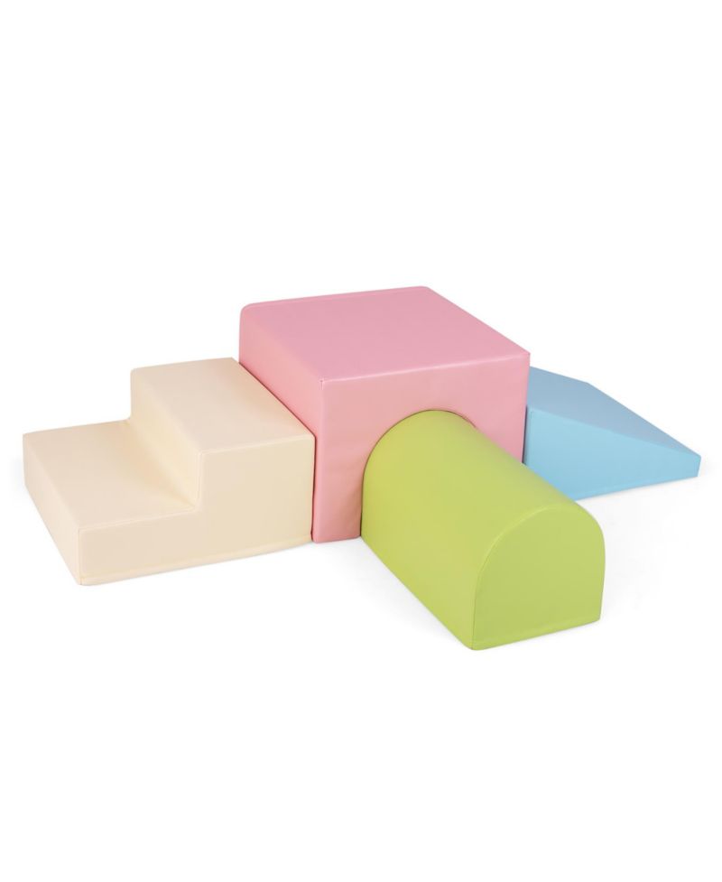 Kids Climb and Crawl Activity Playset Blocks w/ Waterproof PU Cover EPE Foam